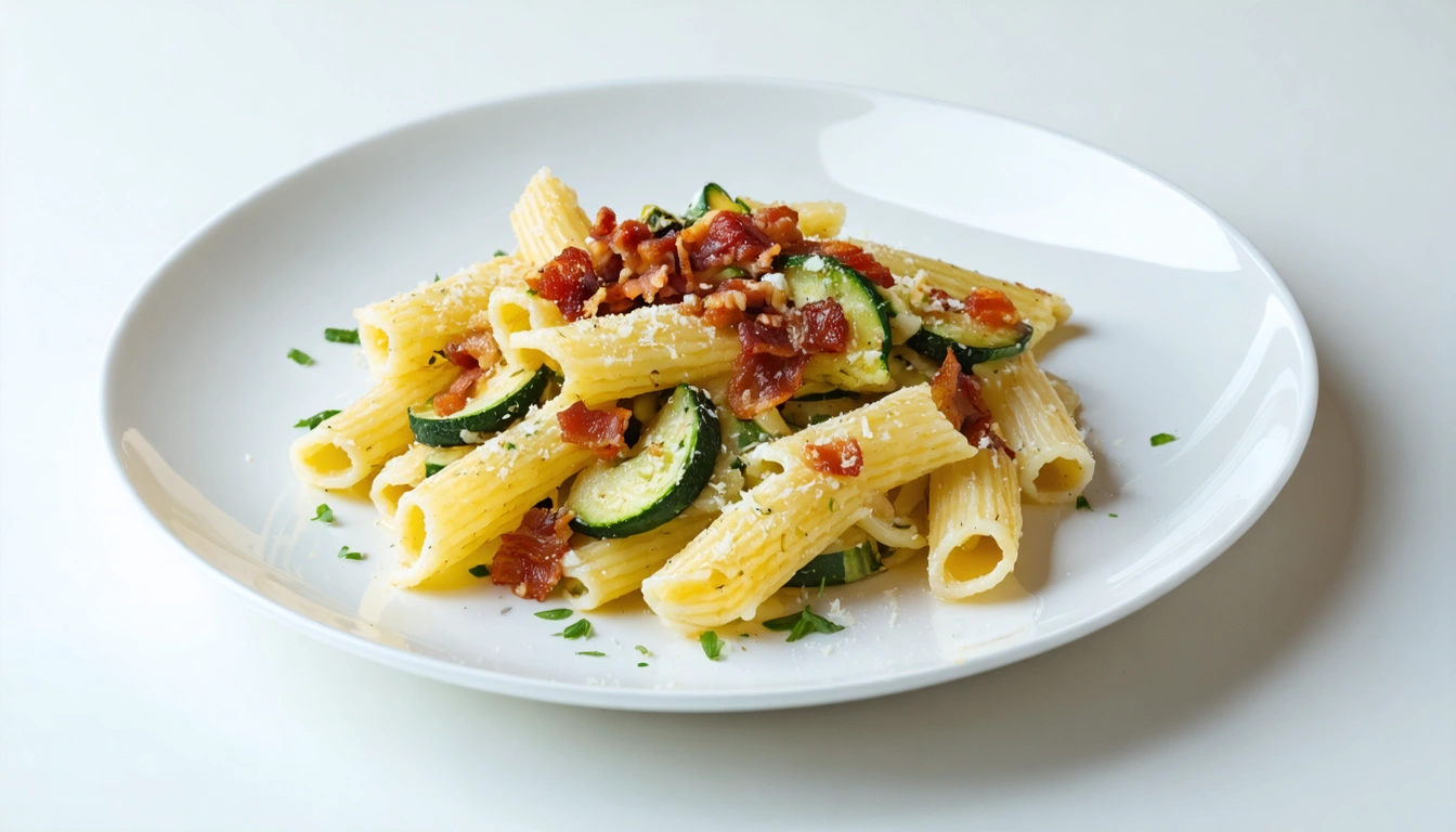 pasta con zucchine e pancetta